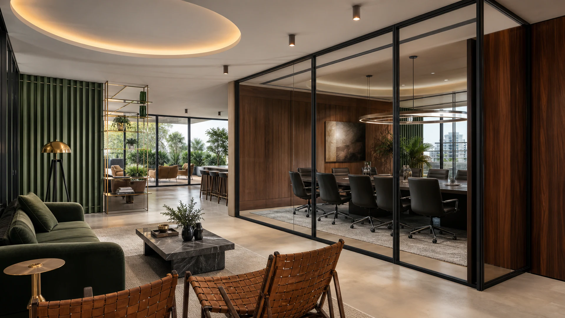 Commercial Interiors interior design concept in the Jangam’s Serenity palette